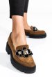 Mocasini maro piele naturala intoarsa 2s7723