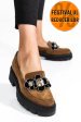 Mocasini maro piele naturala intoarsa 2s7723