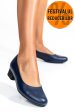Pantofi dama piele naturala bleumarin toc mic 2s77040