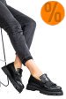 Mocasini dama piele naturala black 3s7795