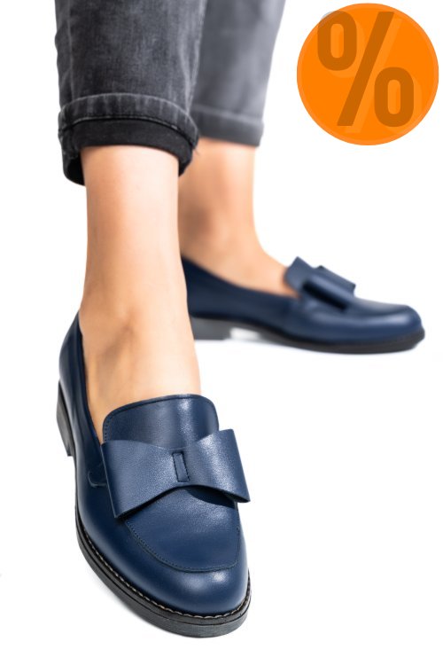 Mocasini femei piele naturala bleumarin 2s77110