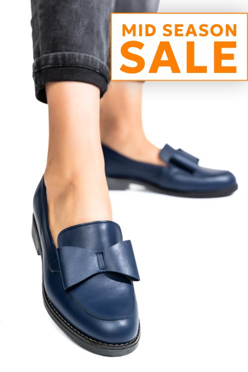Mocasini femei piele naturala bleumarin 2s77110