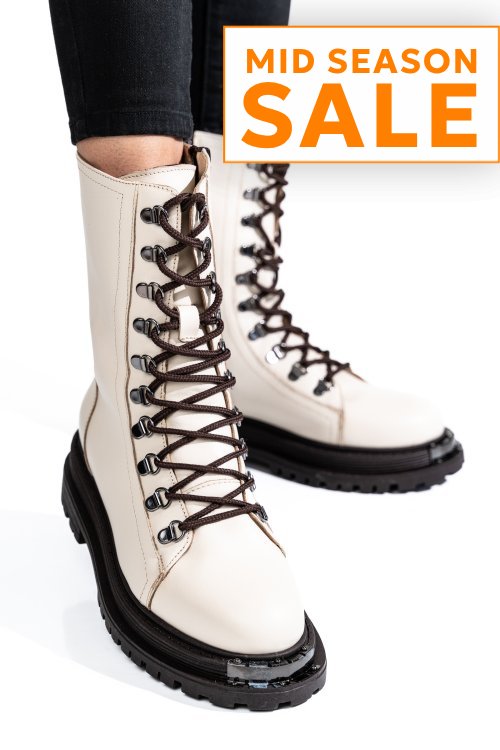Ghete dama piele naturala  bej 2s7732-037np