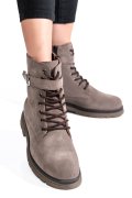 GHETE DAMA PIELE NATURALA INTOARSA TAUPE 2S7732-034SP