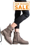 GHETE DAMA PIELE NATURALA INTOARSA TAUPE 2S7732-034SP