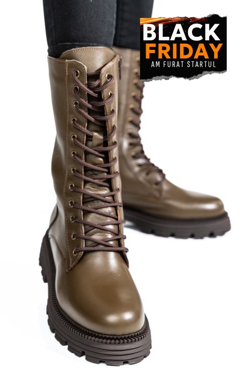 Cizme femei piele natutrala khaki  2s7732-032np