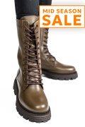 CIZME FEMEI PIELE NATUTRALA KHAKI  2S7732-032NP
