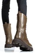 CIZME FEMEI PIELE NATUTRALA KHAKI  2S7732-032NP