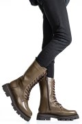 CIZME FEMEI PIELE NATUTRALA KHAKI  2S7732-032NP