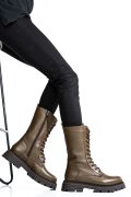 CIZME FEMEI PIELE NATUTRALA KHAKI  2S7732-032NP
