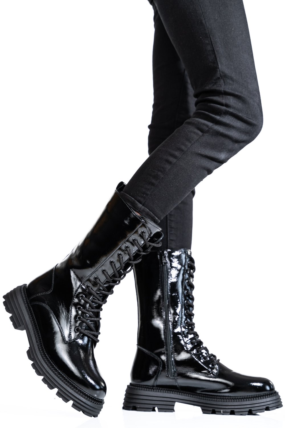 CIZME DAMA PIELE NATURALA LACUITA NEGRE 2S7732-032NPK