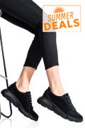 PANTOFI SPORT NEGRI PIELE NATURALA INTOARSA 3S77011B
