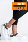 PANTOFI SPORT ALB GRI PIELE NATURALA 3S77000