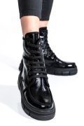 GHETE DAMA PIELE NATURALA LACUITA NEGRE 2S7702