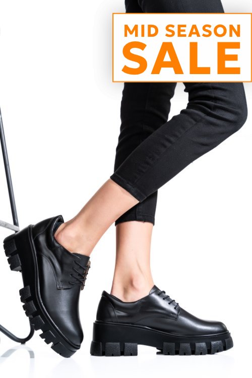 Pantofi negri piele naturala 2s77080