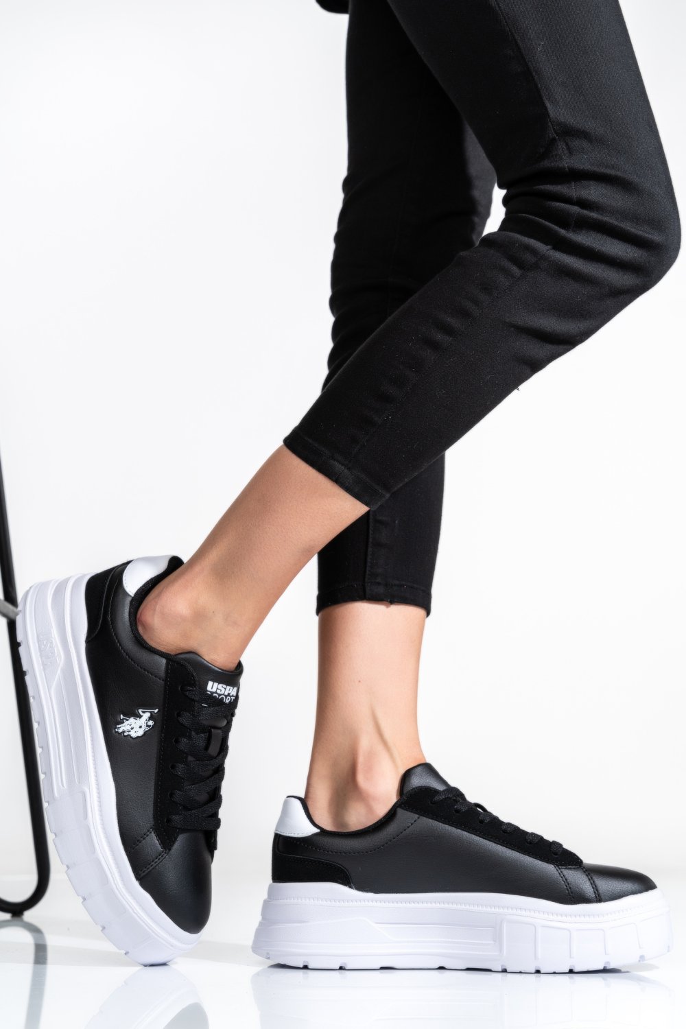 U.S. POLO ASSN, PANTOFI SPORT BLACK MEZZO