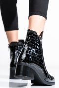 GHETE DAMA PIELE NATURALA LACUITA NEGRU CRO 3S7704