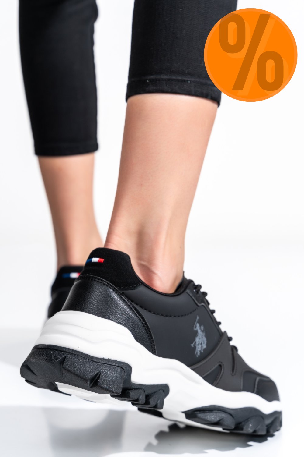 U.S. POLO ASSN, PANTOFI SPORT BLACK TRANKE