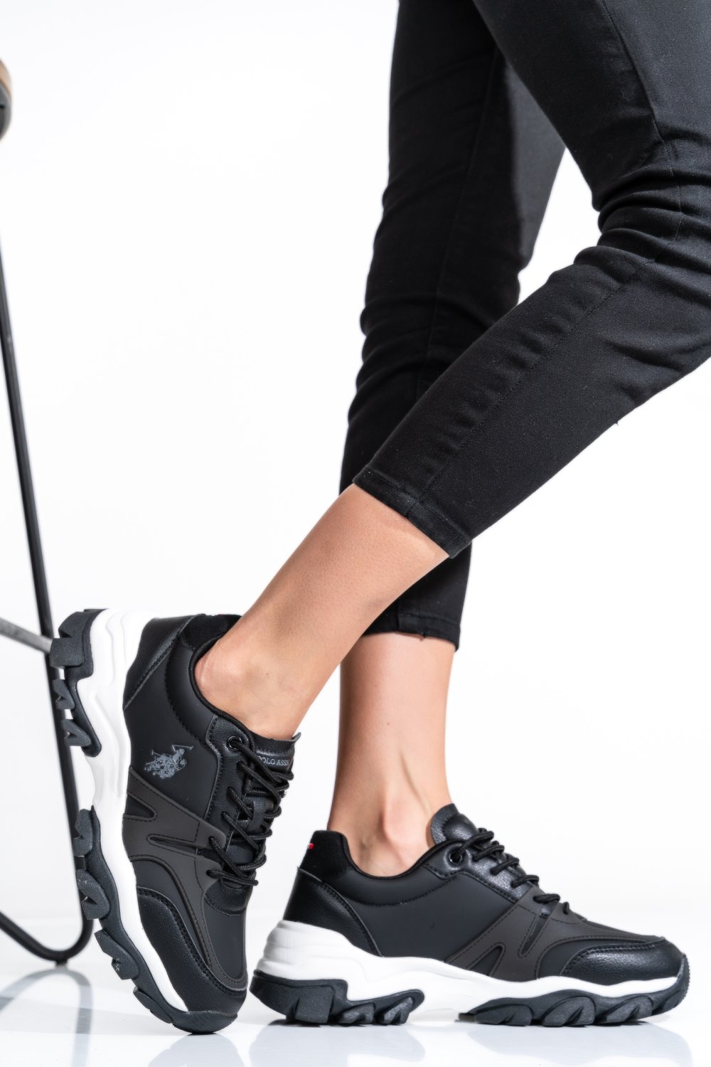 U.S. POLO ASSN, PANTOFI SPORT BLACK TRANKE