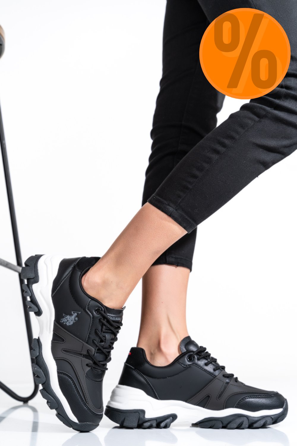U.S. POLO ASSN, PANTOFI SPORT BLACK TRANKE