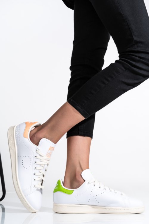 Adidas, pantofi sport white orange stan smith muppet