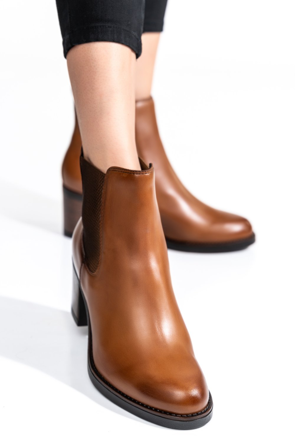BOTINE DAMA PIELE NATURALA MARO 3S77370