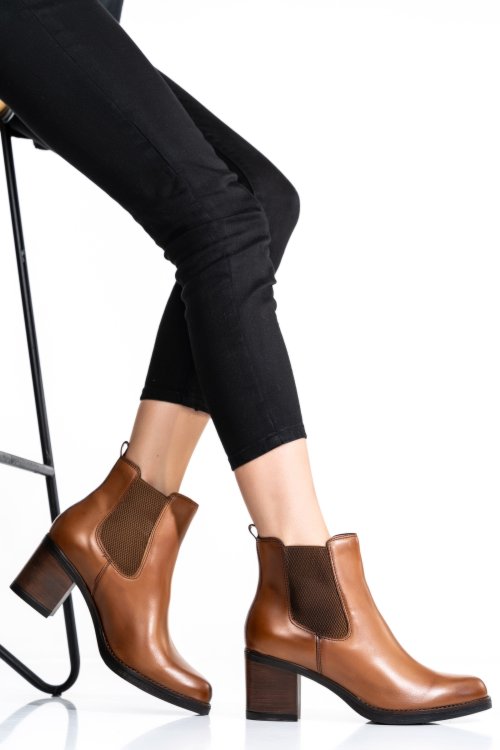 Botine dama piele naturala maro 3s77370