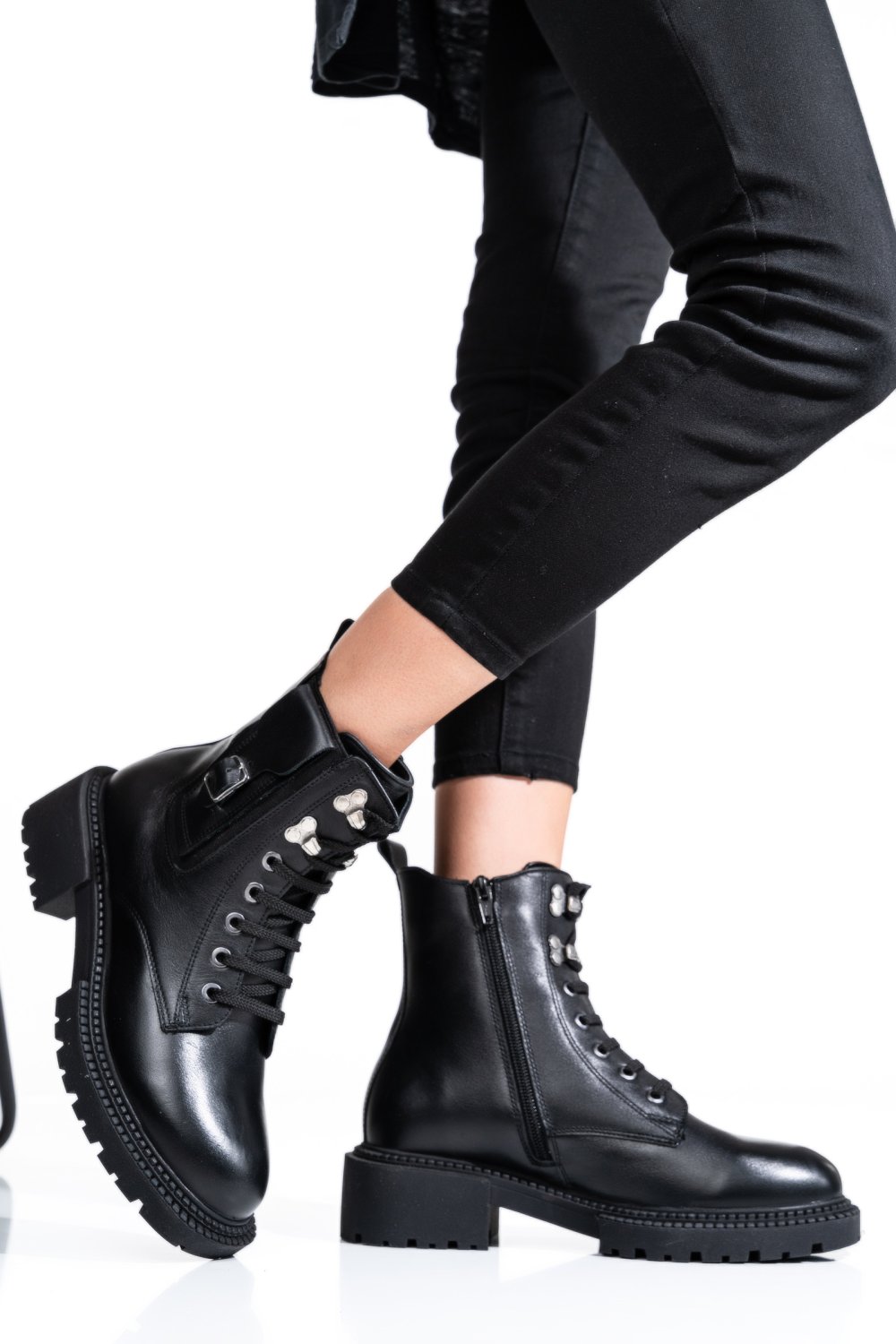 GHETE DAMA PIELE NATURALA NEGRE 3S7789