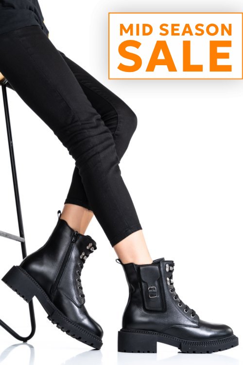 Ghete dama piele naturala negre 3s7789