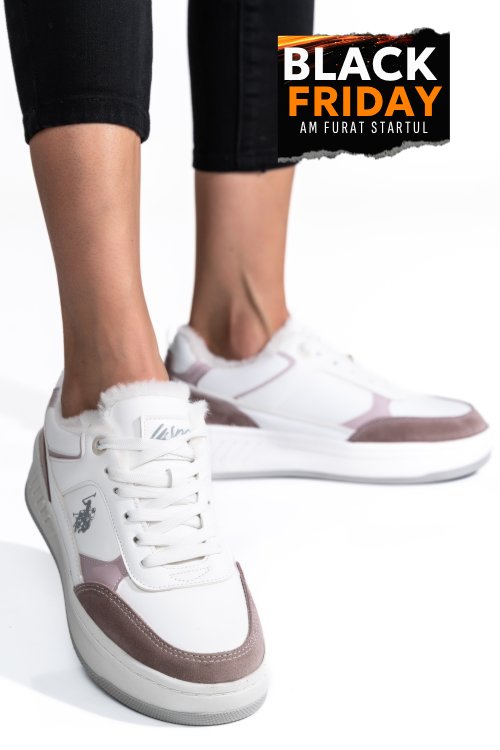 U.s. polo assn, pantofi sport white gezza