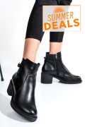 BOTINE FEMEI PIELE NATURALA NEGRE 4S7726