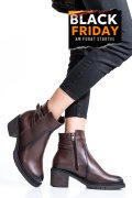 BOTINE DAMA PIELE NATURALA MARO 4S7726