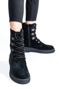 GHETE FEMEI PIELE NATURALA INTOARSA NEGRE 2S7732-050SP