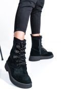 GHETE FEMEI PIELE NATURALA INTOARSA NEGRE 2S7732-050SP