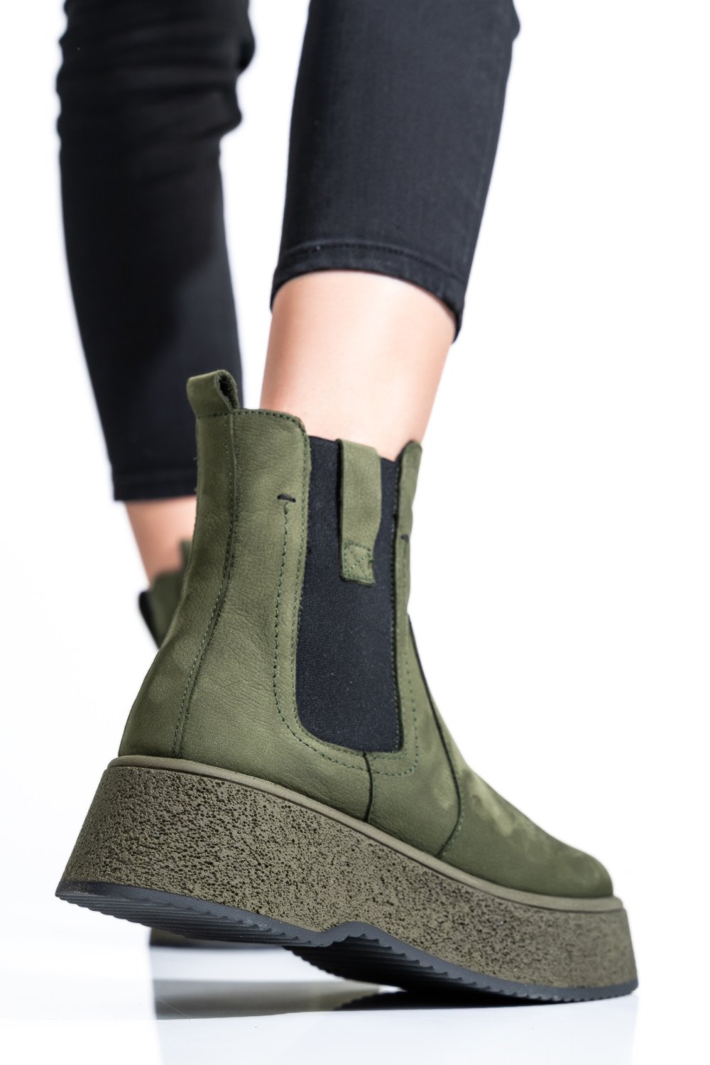 GHETE FEMEI PIELE NATURALA KHAKI 2S7732-043NBK