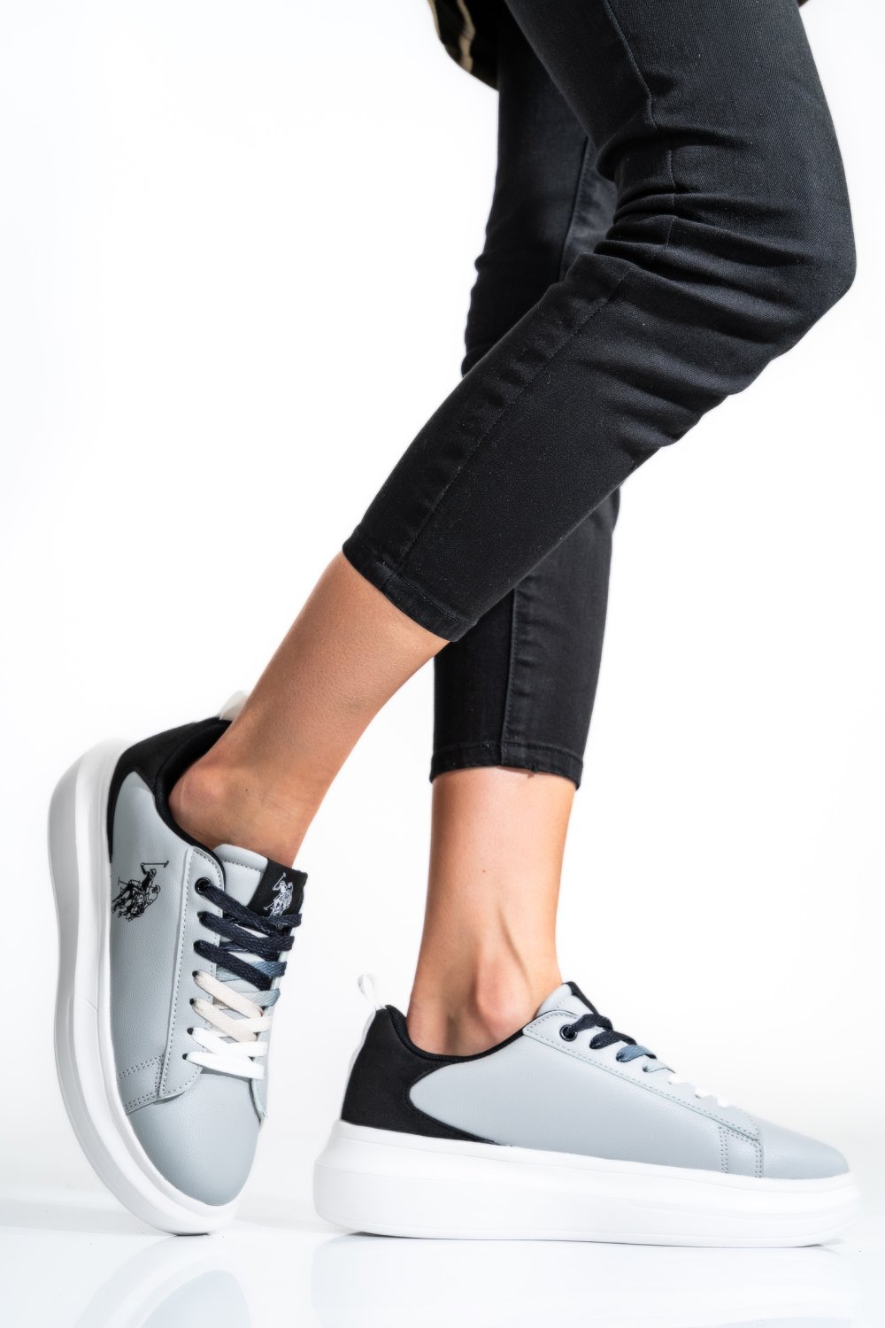 U.S. POLO ASSN, PANTOFI SPORT GREY BLACK HELIS026