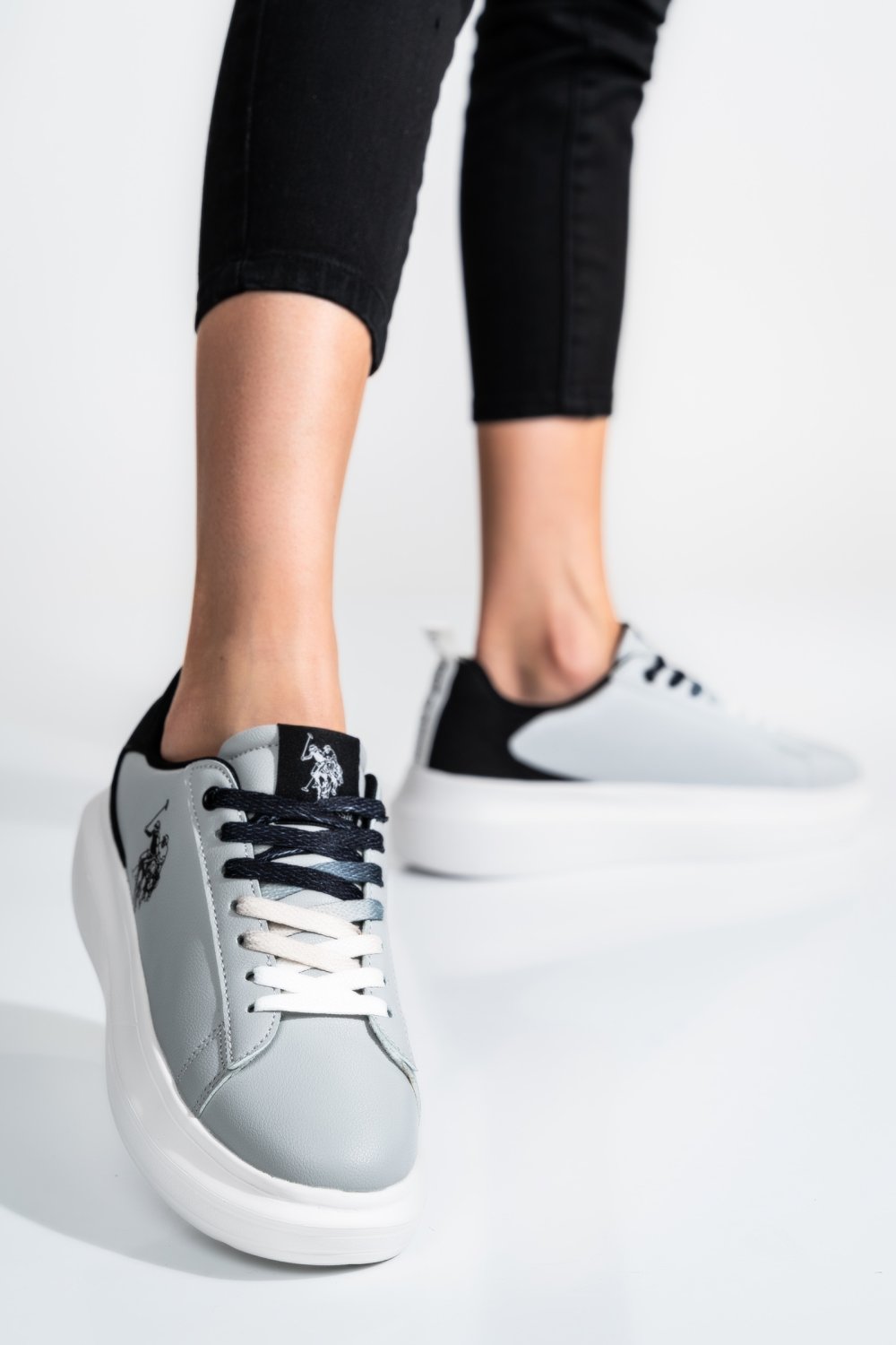 U.S. POLO ASSN, PANTOFI SPORT GREY BLACK HELIS026