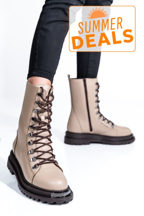 Ghete femei piele naturala taupe 2s7732-037np