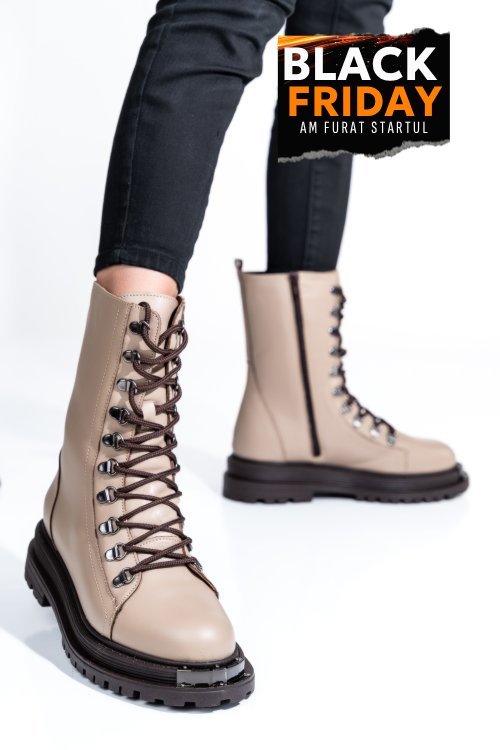 Ghete femei piele naturala taupe 2s7732-037np