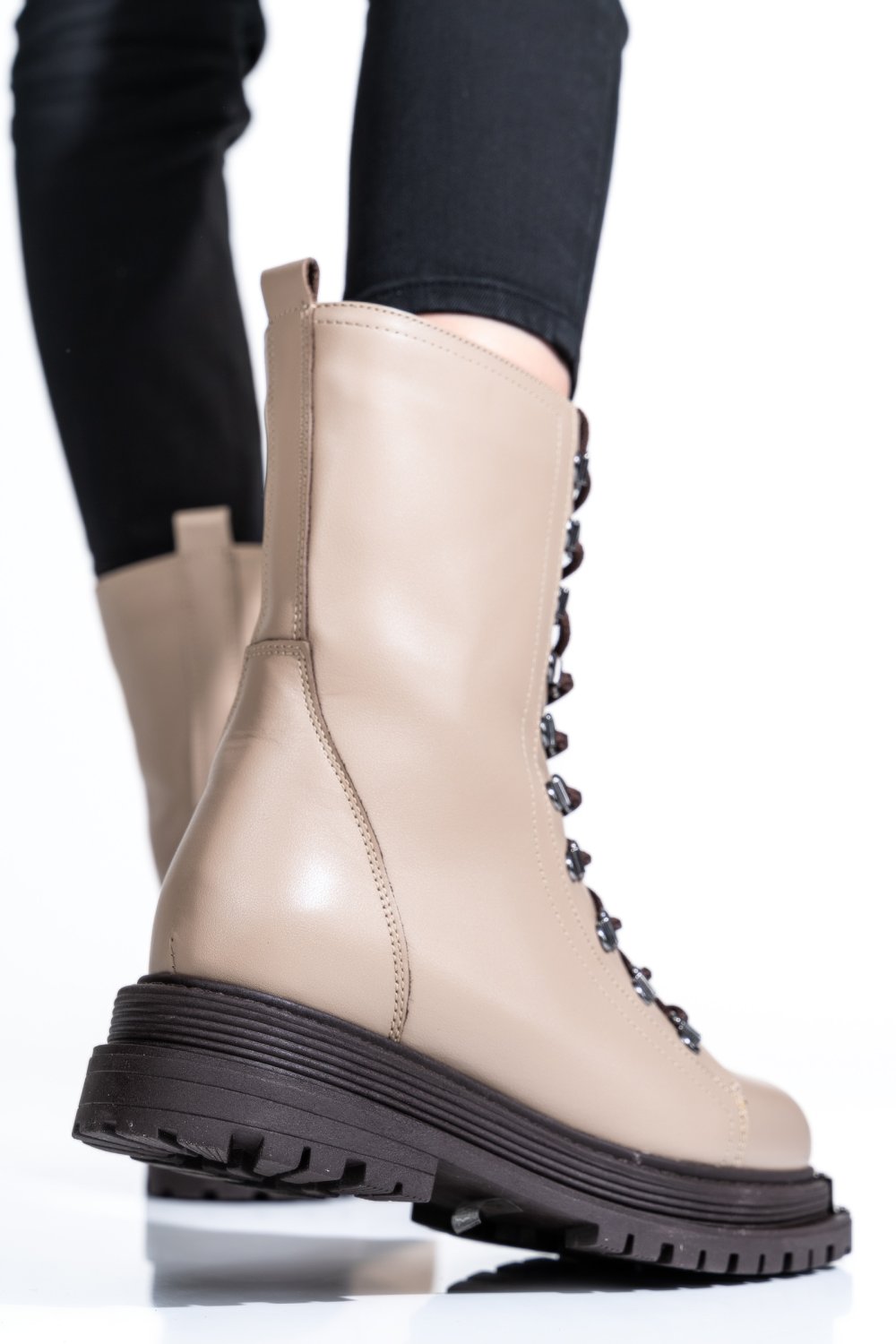 GHETE FEMEI PIELE NATURALA TAUPE 2S7732-037NP