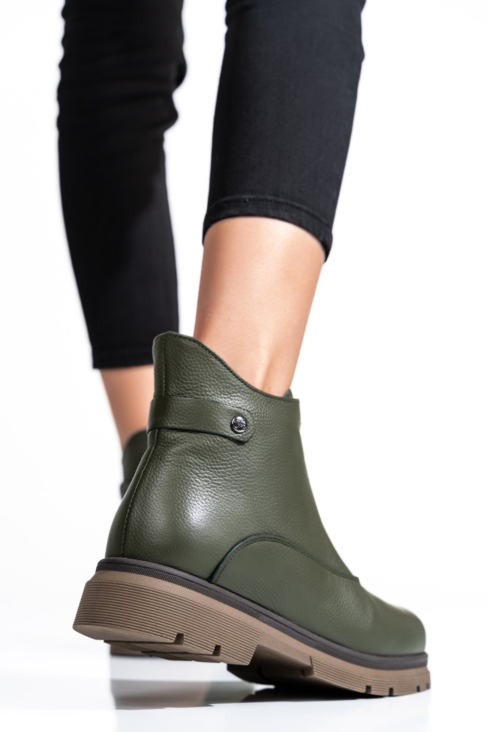 GHETE DAMA PIELE NATURALA KHAKI 232-035FL