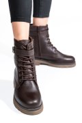 GHETE DAMA PIELE NATURALA MARO INCHIS 2S7732-034FL