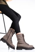 GHETE DAMA PIELE NATURALA INTOARSA TAUPE 2S7732-037SP