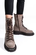 GHETE DAMA PIELE NATURALA INTOARSA TAUPE 2S7732-037SP