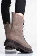 GHETE DAMA PIELE NATURALA INTOARSA TAUPE 2S7732-037SP