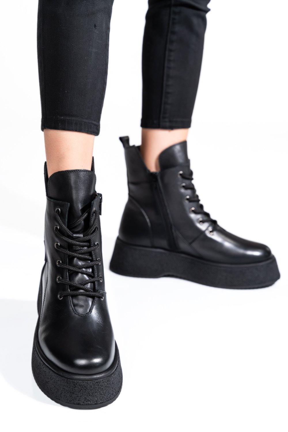 GHETE DAMA PIELE NATURALA NEGRE 2S7732-042NP