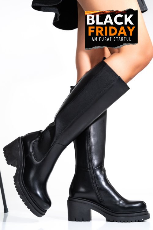 Cizme dama piele naturala  negre 1s771347594