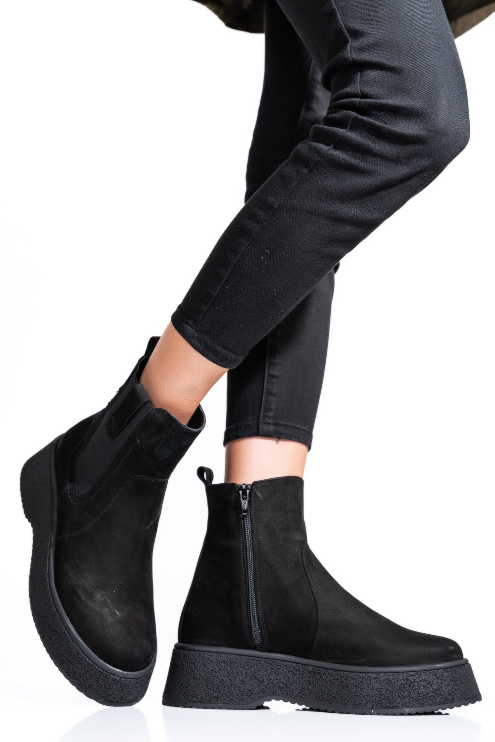 GHETE DAMA CAPTUSITE PIELE NATURALA NEGRE 2S7732-043NBK