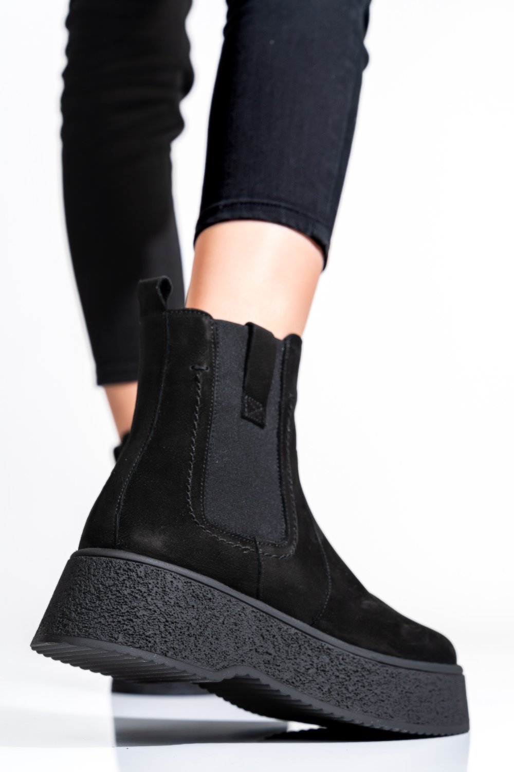 GHETE DAMA CAPTUSITE PIELE NATURALA NEGRE 2S7732-043NBK