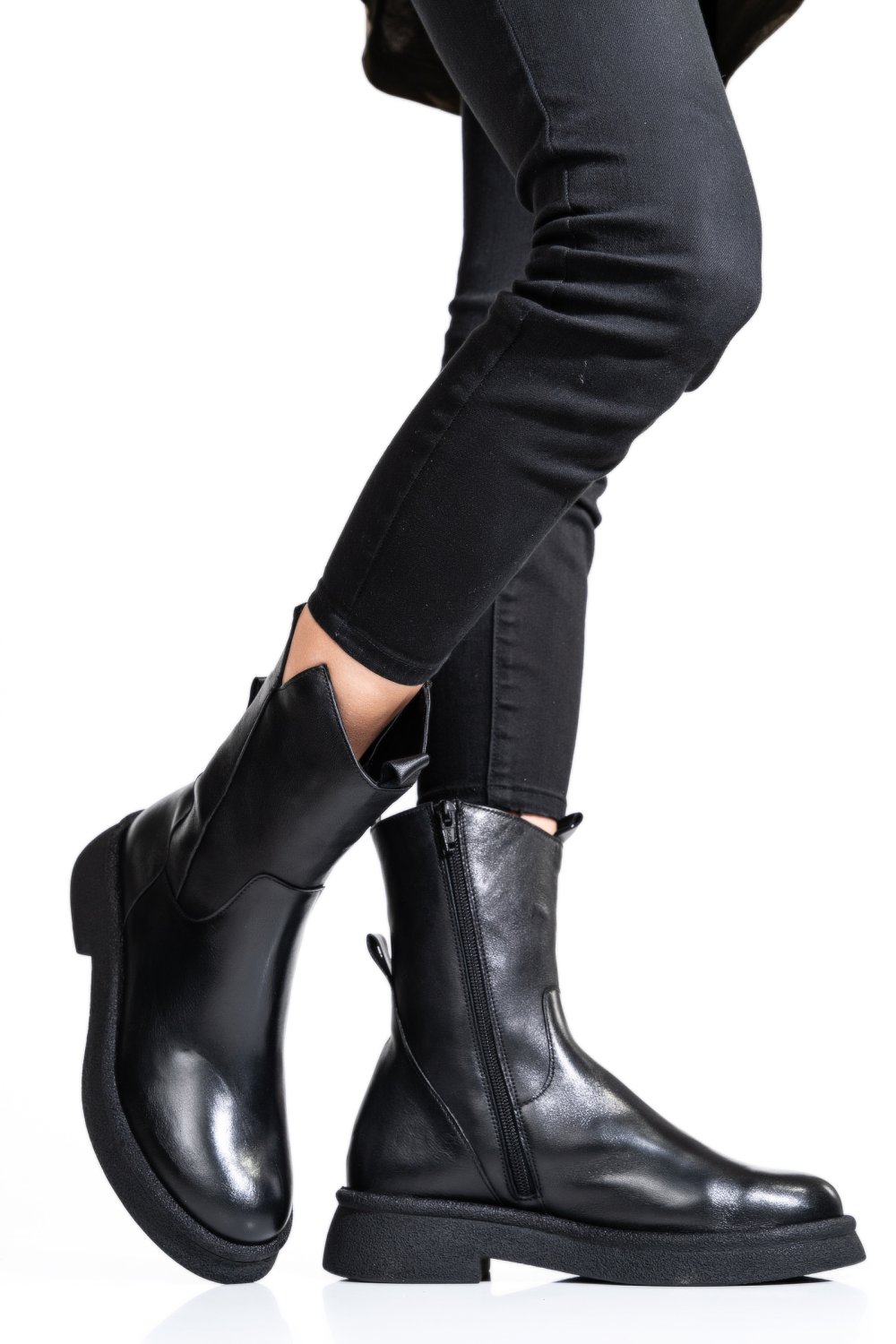 CIZME DAMA PIELE NATURALA NEGRE 2S7732-051NP